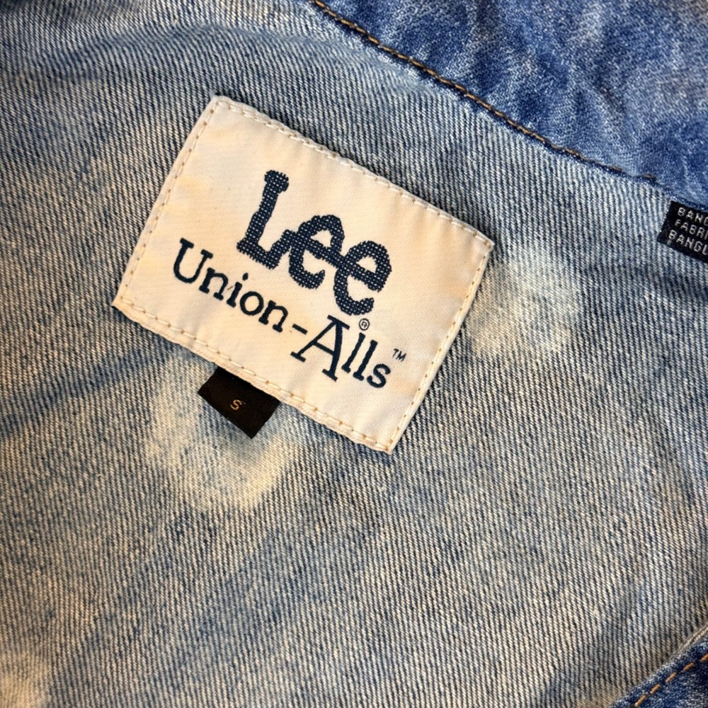 Lee Union-Alls Bleach Splatter Denim Coveralls Jumpsuit Small Utility Boho 90s - Picture 10 of 16